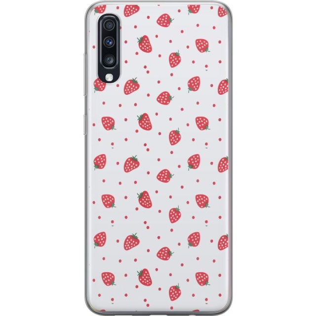 Mobile case for Samsung Galaxy A70 with Strawberries design