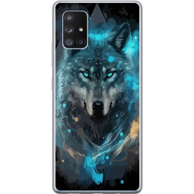 Mobile case for Samsung Galaxy A71 5G with Wolf design