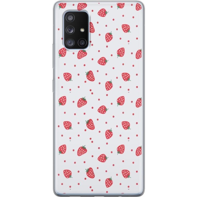 Mobile case for Samsung Galaxy A71 5G with Strawberries design
