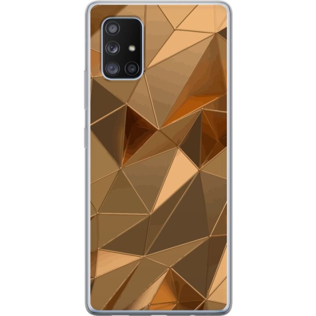 Mobile case for Samsung Galaxy A71 5G with 3D Gold design
