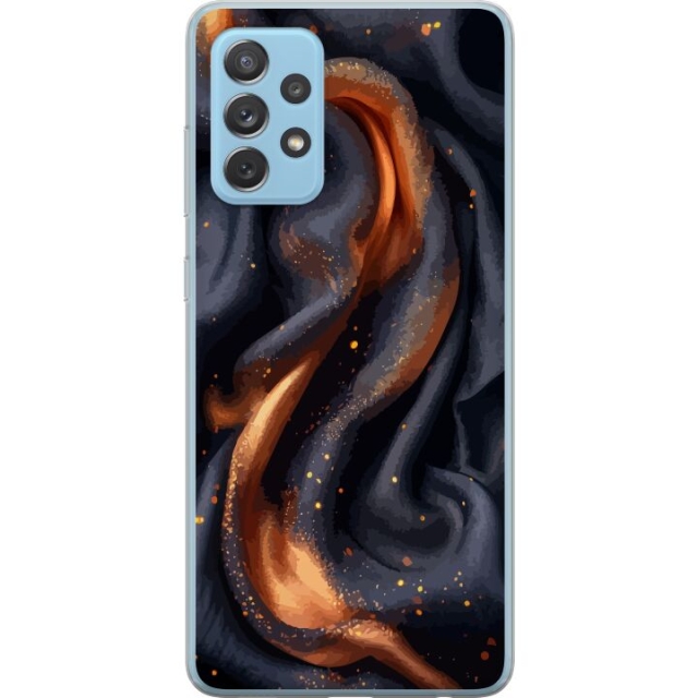 Mobile case for Samsung Galaxy A72 5G with Fiery silk design