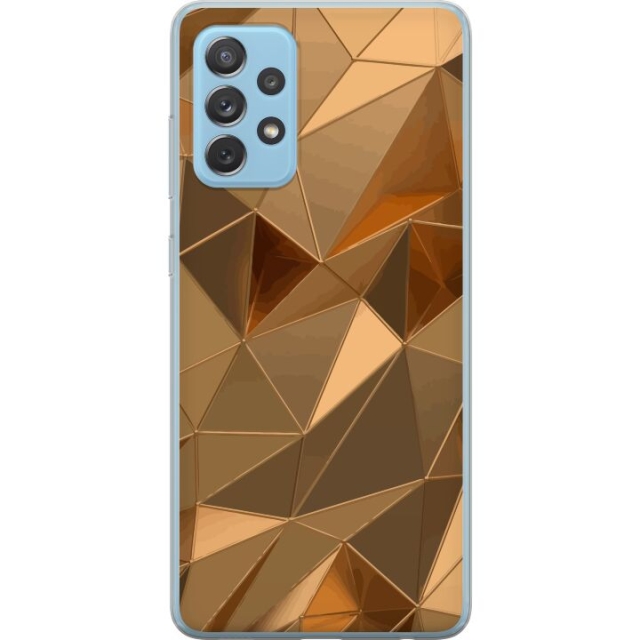 Mobile case for Samsung Galaxy A72 5G with 3D Gold design
