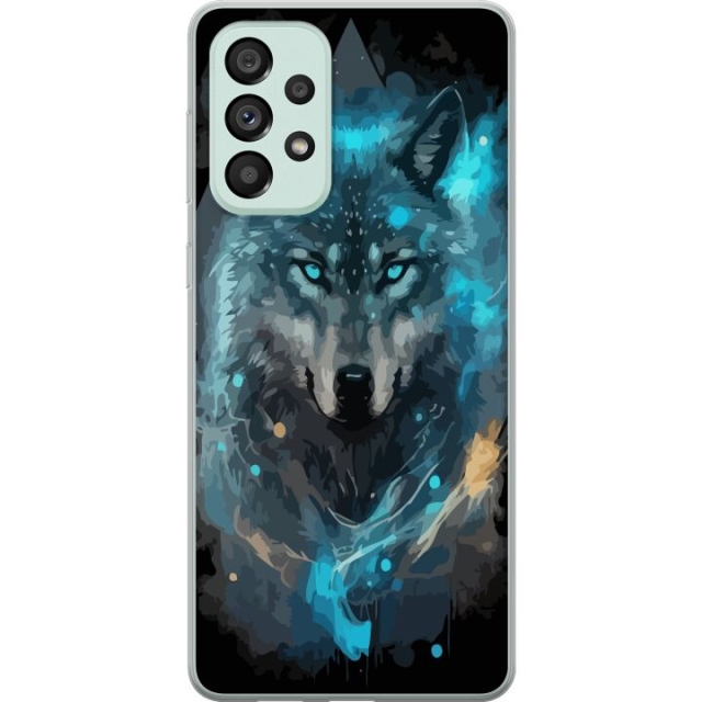 Mobile case for Samsung Galaxy A73 5G with Wolf design