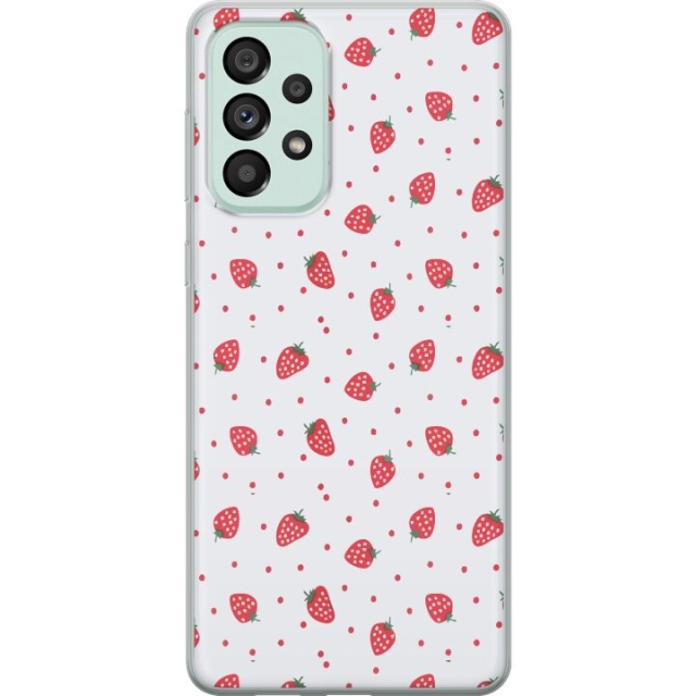 Mobile case for Samsung Galaxy A73 5G with Strawberries design