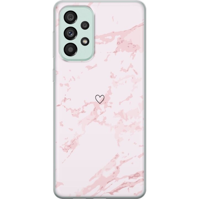 Mobile case for Samsung Galaxy A73 5G with Pink Heart design