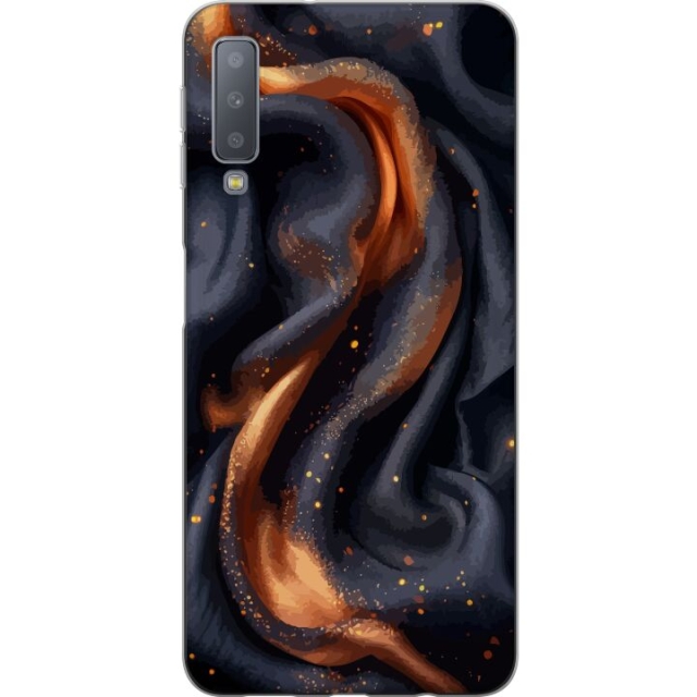 Mobile case for Samsung Galaxy A7 (2018) with Fiery silk design