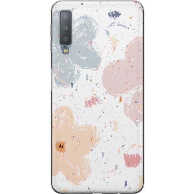 Mobile case for Samsung Galaxy A7 (2018) with Flowers design