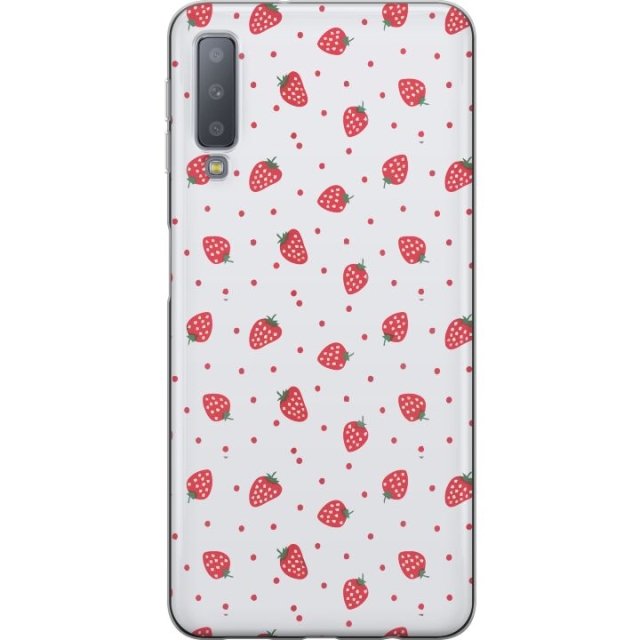 Mobile case for Samsung Galaxy A7 (2018) with Strawberries design