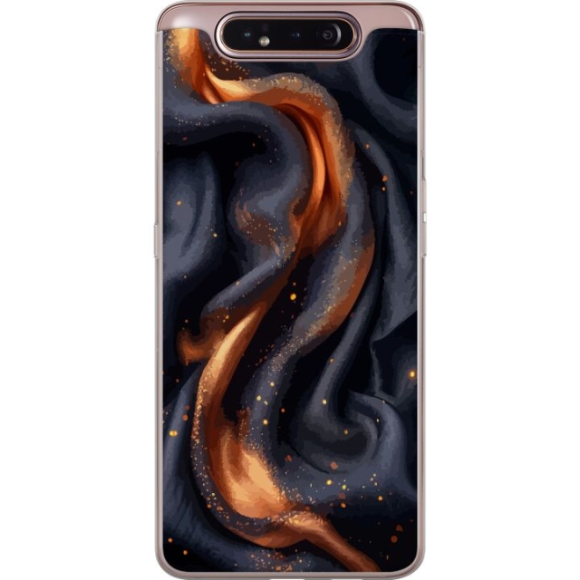 Mobile case for Samsung Galaxy A80 with Fiery silk design
