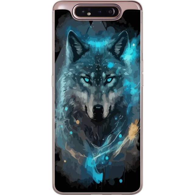 Mobile case for Samsung Galaxy A80 with Wolf design