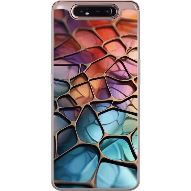 Mobile case for Samsung Galaxy A80 with Metallic pattern design