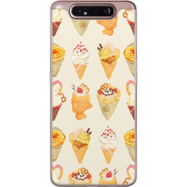 Mobile case for Samsung Galaxy A80 with Glassy design