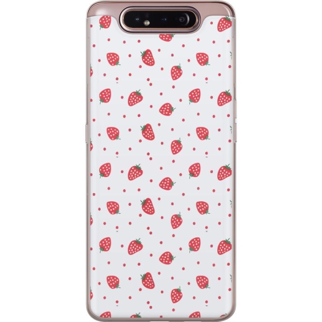Mobile case for Samsung Galaxy A80 with Strawberries design