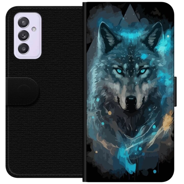Wallet case for Samsung Galaxy A82 5G with Wolf design