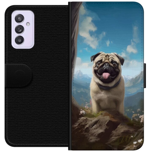 Wallet case for Samsung Galaxy A82 5G with Happy Dog design
