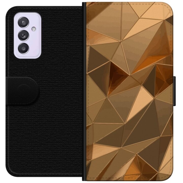 Wallet case for Samsung Galaxy A82 5G with 3D Gold design
