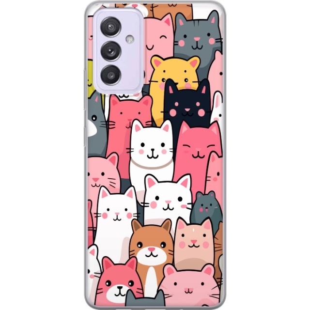 Mobile case for Samsung Galaxy A82 5G with Cat pattern design