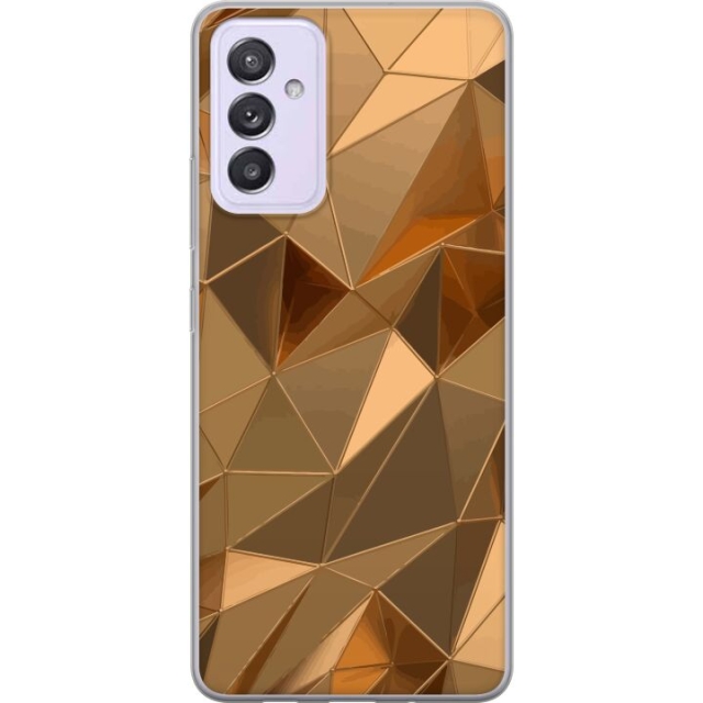 Mobile case for Samsung Galaxy A82 5G with 3D Gold design