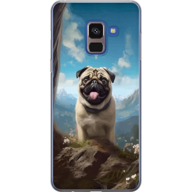 Mobile case for Samsung Galaxy A8 (2018) with Happy Dog design