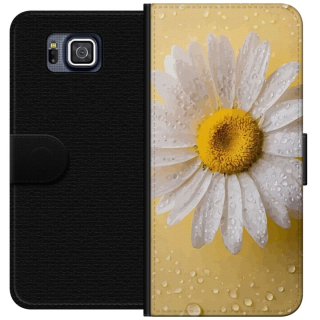 Wallet case for Samsung Galaxy Alpha with Porslinsblomma design