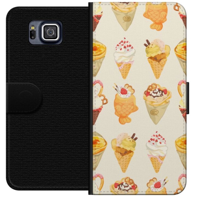 Wallet case for Samsung Galaxy Alpha with Glassy design