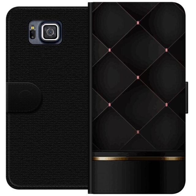 Wallet case for Samsung Galaxy Alpha with Luxury line design
