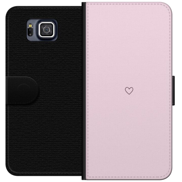 Wallet case for Samsung Galaxy Alpha with Heart design