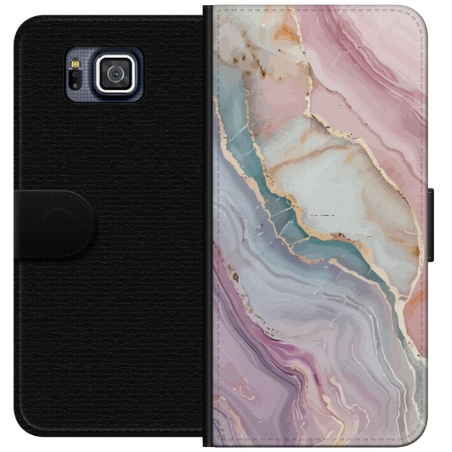 Wallet case for Samsung Galaxy Alpha with Marble design