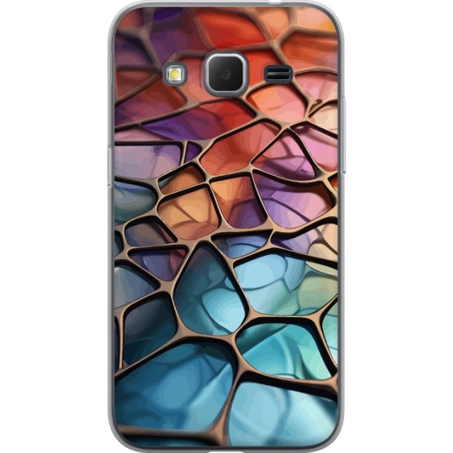 Mobile case for Samsung Galaxy Core Prime with Metallic pattern design
