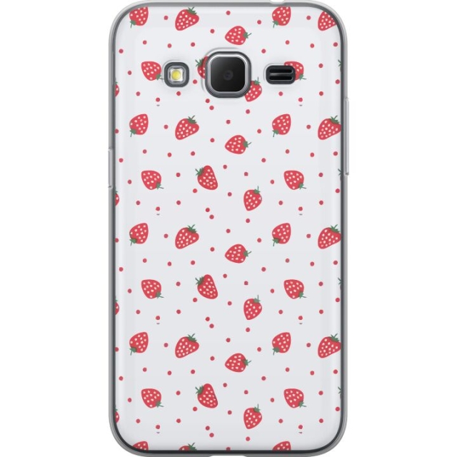 Mobile case for Samsung Galaxy Core Prime with Strawberries design