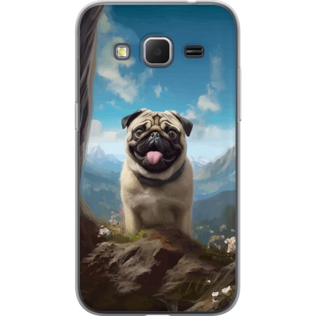 Mobile case for Samsung Galaxy Core Prime with Happy Dog design