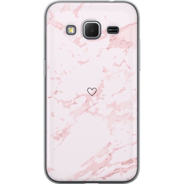 Mobile case for Samsung Galaxy Core Prime with Pink Heart design