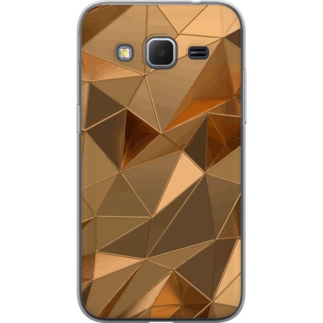Mobile case for Samsung Galaxy Core Prime with 3D Gold design