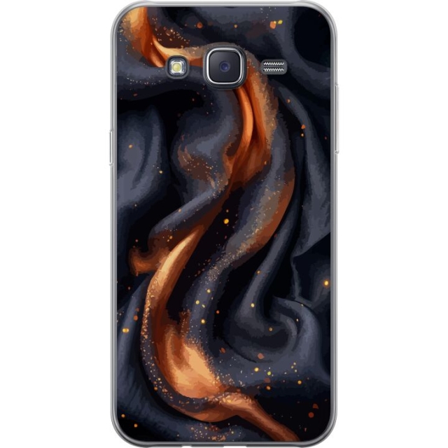 Mobile case for Samsung Galaxy J5 with Fiery silk design