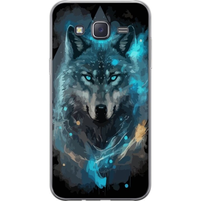 Mobile case for Samsung Galaxy J5 with Wolf design