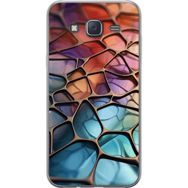 Mobile case for Samsung Galaxy J5 with Metallic pattern design
