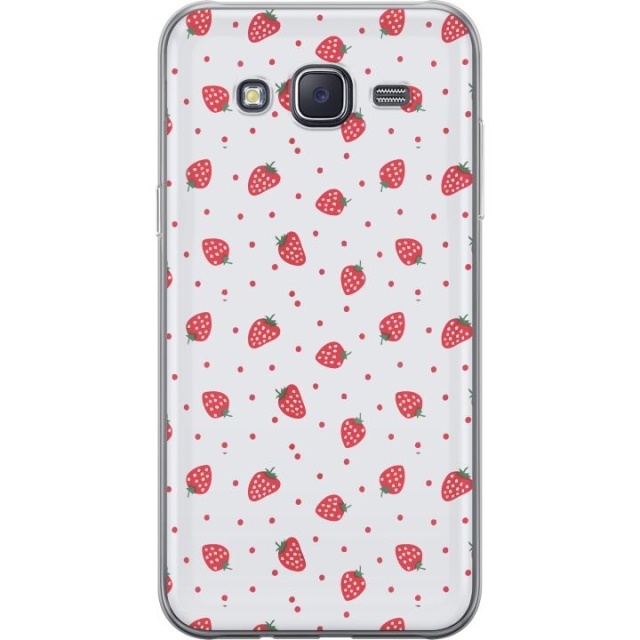 Mobile case for Samsung Galaxy J5 with Strawberries design