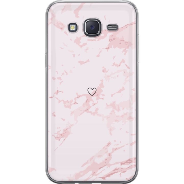 Mobile case for Samsung Galaxy J5 with Pink Heart design