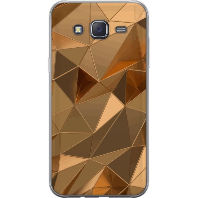 Mobile case for Samsung Galaxy J5 with 3D Gold design