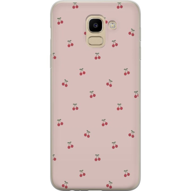 Mobile case for Samsung Galaxy J6 with Cherry design
