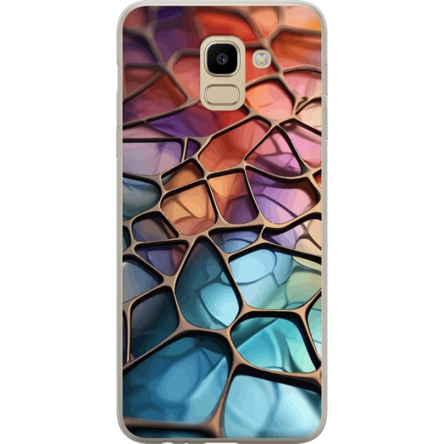 Mobile case for Samsung Galaxy J6 with Metallic pattern design