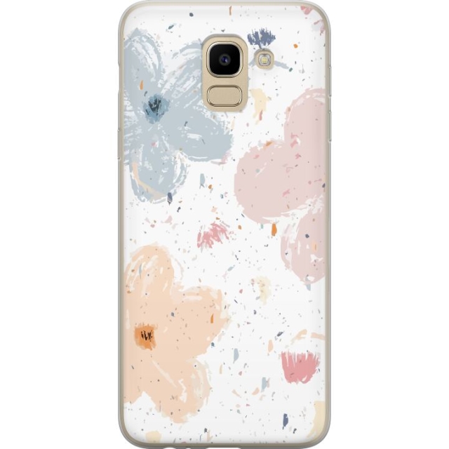 Mobile case for Samsung Galaxy J6 with Flowers design