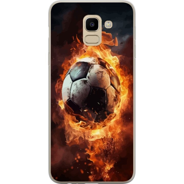 Mobile case for Samsung Galaxy J6 with Football design