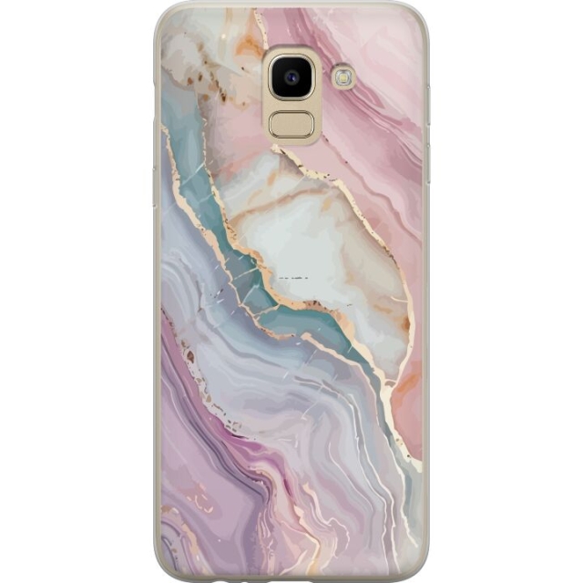 Mobile case for Samsung Galaxy J6 with Marble design