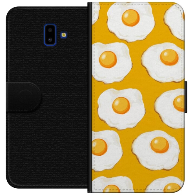 Wallet case for Samsung Galaxy J6+ with Fried egg design