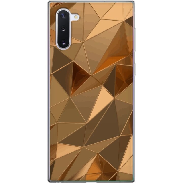 Mobile case for Samsung Galaxy Note10 with 3D Gold design