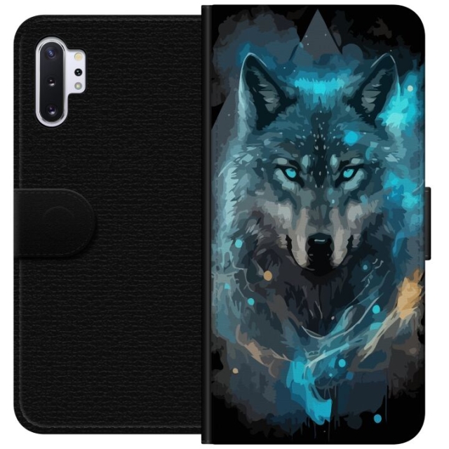 Wallet case for Samsung Galaxy Note10+ with Wolf design