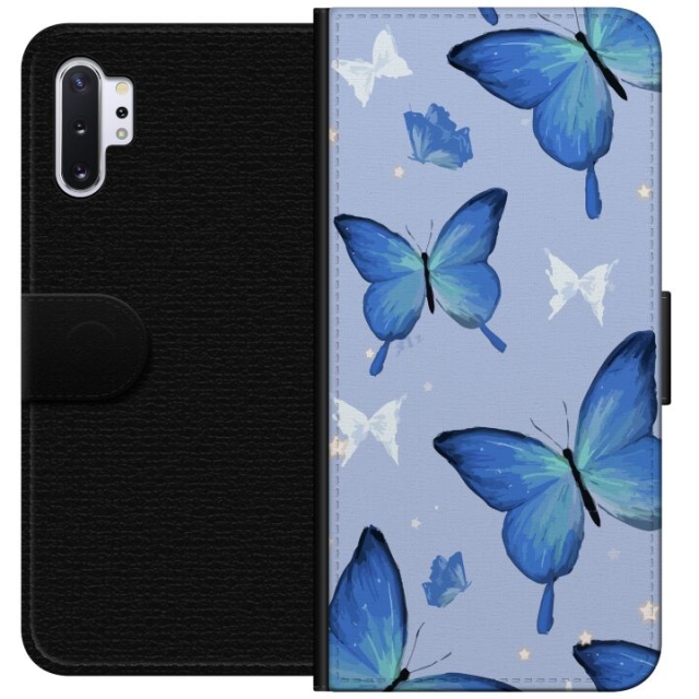 Wallet case for Samsung Galaxy Note10+ with Blue butterflies design