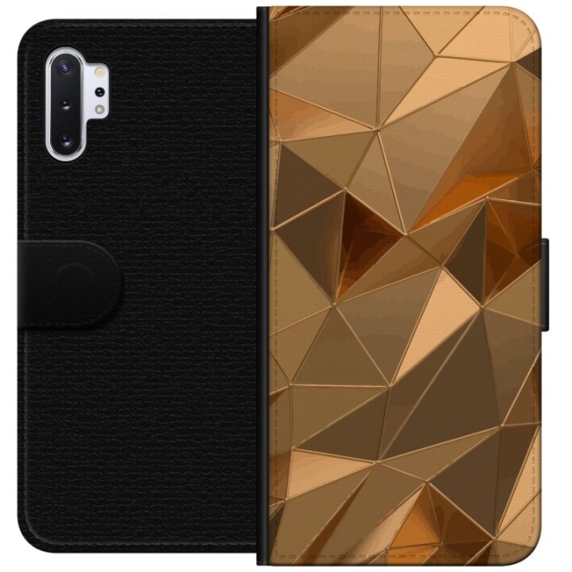 Wallet case for Samsung Galaxy Note10+ with 3D Gold design