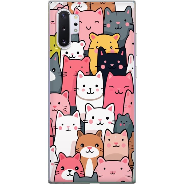 Mobile case for Samsung Galaxy Note10+ with Cat pattern design